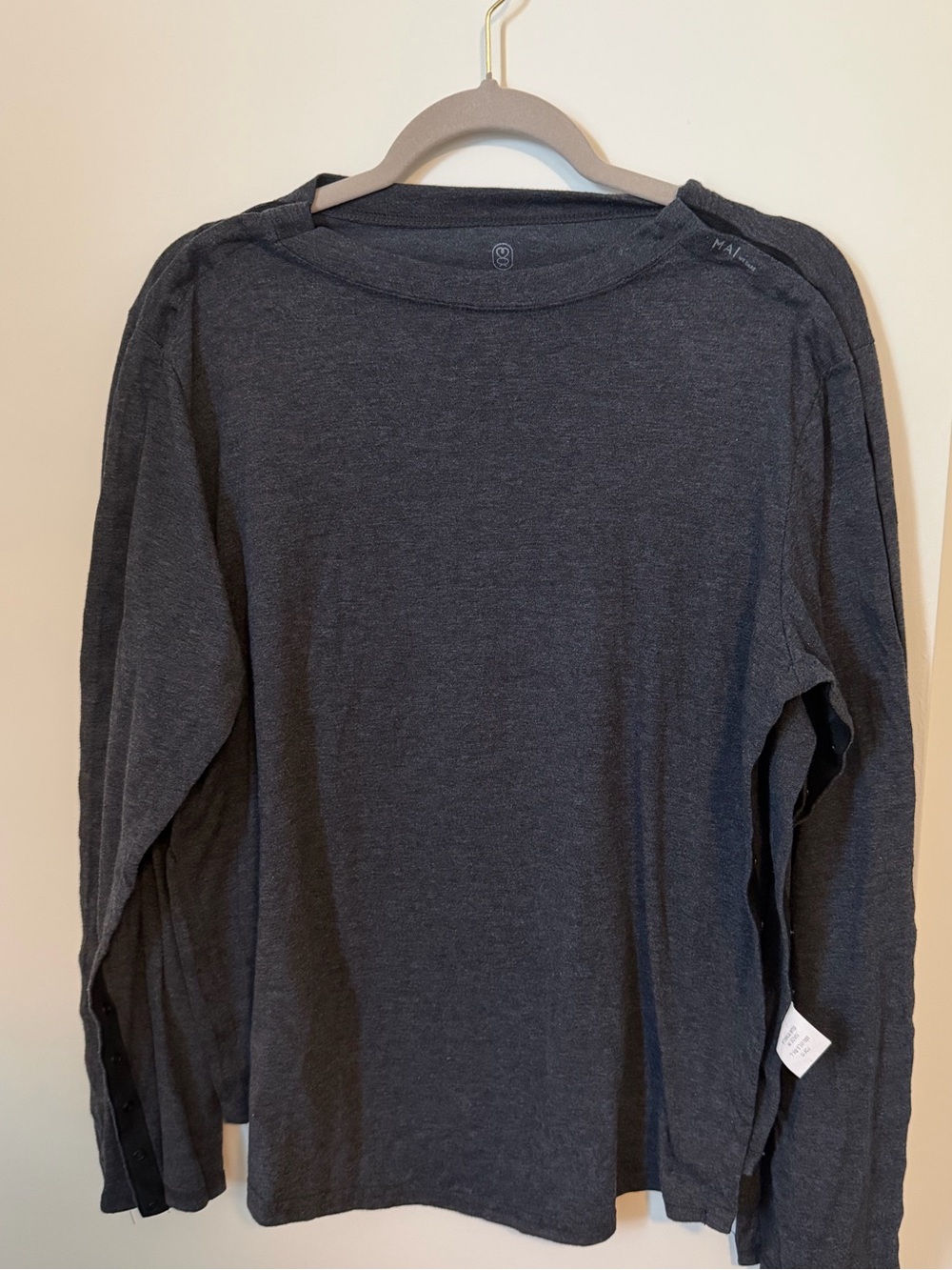 Charcoal Post Surgery Shirts for Women - Long Sleeve - Picture 2 of 6